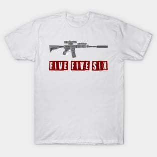 Rifle AR 15 Five Five Six T-Shirt